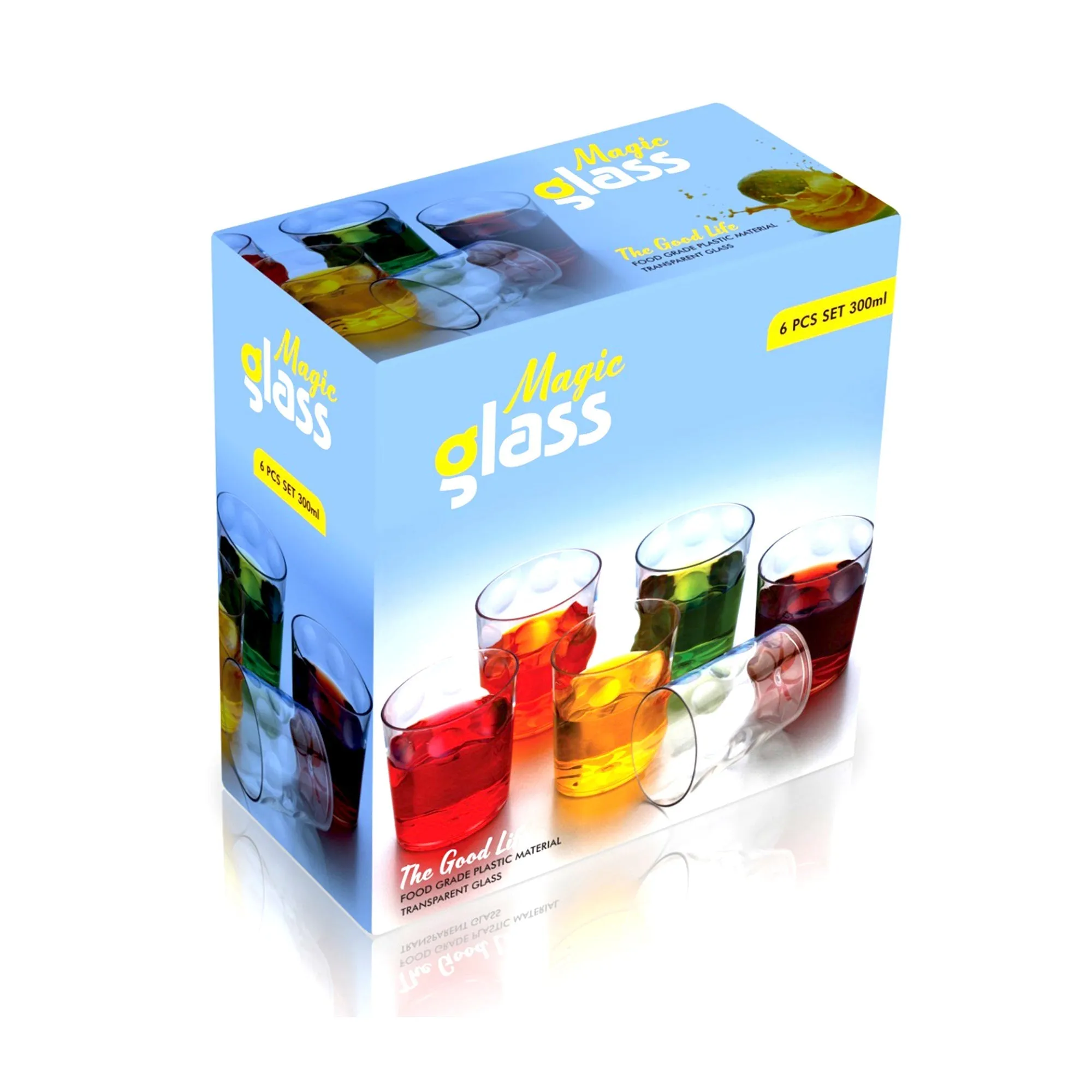 2340 Multi Purpose Unbreakable Drinking Glass (Set of 6 Pieces) (300ml)