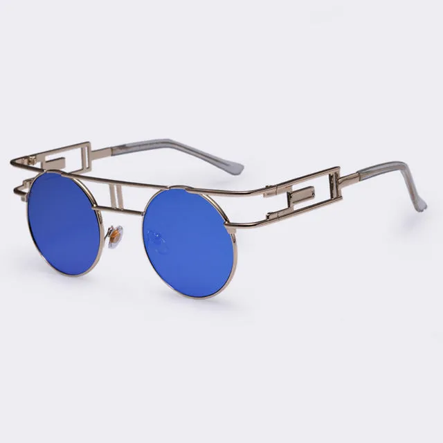 AOFLY Fashion Metal Frame Steampunk Sunglasses Women Brand Designer Unique Men Gothic Sun glasses Vintage Oculos De Sol Feminino