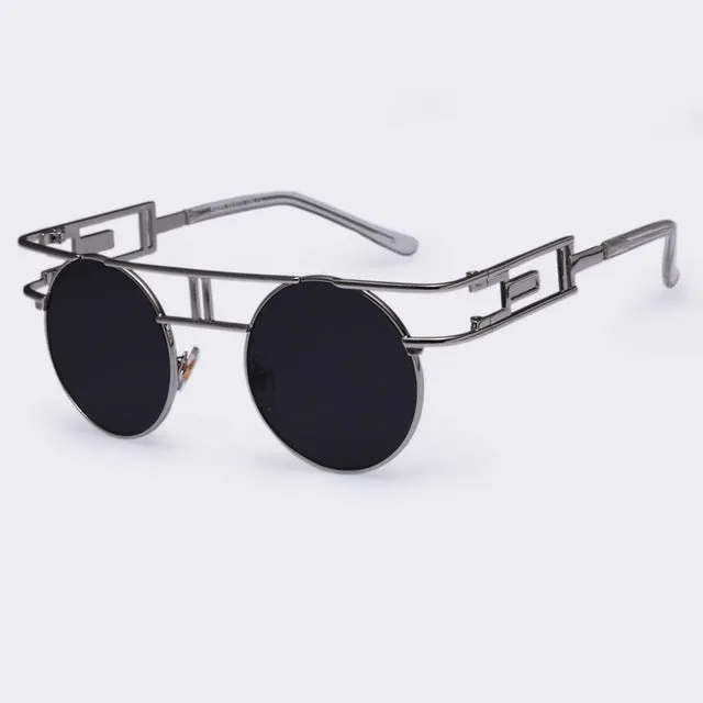 AOFLY Fashion Metal Frame Steampunk Sunglasses Women Brand Designer Unique Men Gothic Sun glasses Vintage Oculos De Sol Feminino