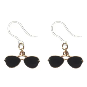 Aviator Sunglasses Dangles Hypoallergenic Earrings for Sensitive Ears Made with Plastic Posts