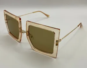 Bailey Transparent Nude Sunglasses with Brown Lenses