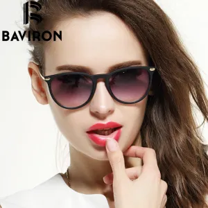 BAVIRON Scrub Frame Sunglasses Women Lightweight Mirrored Glasses Cat Eye Colorful Plastic Eyewear Super Discount Gafas 88286