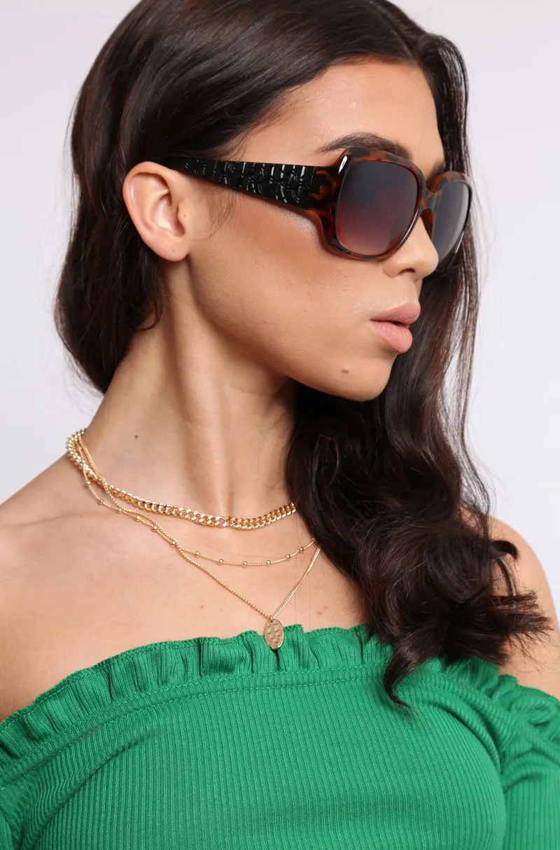 Brown Thick Frame Square Sunglasses - Lilu