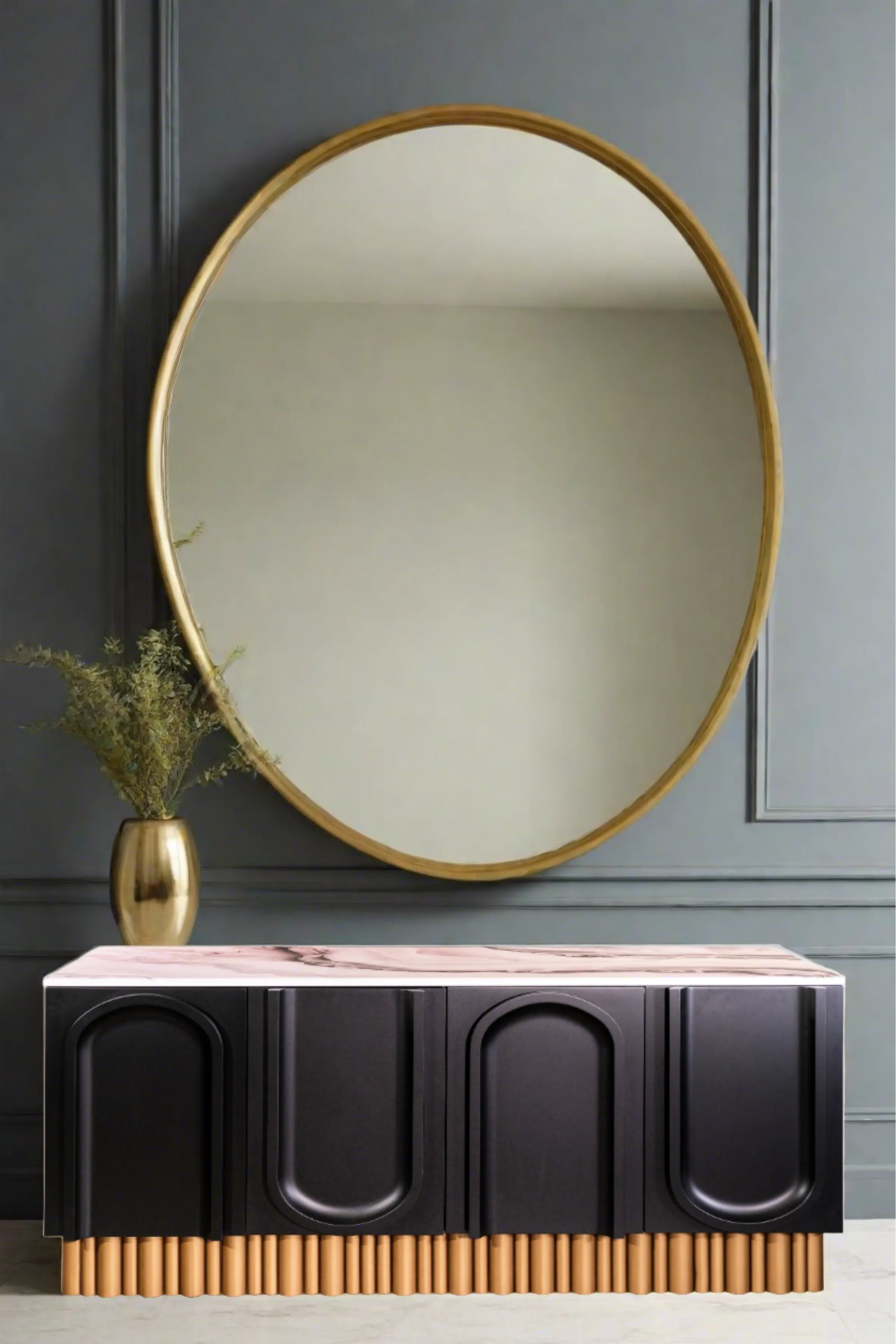 Cara Black and Gold Sideboard