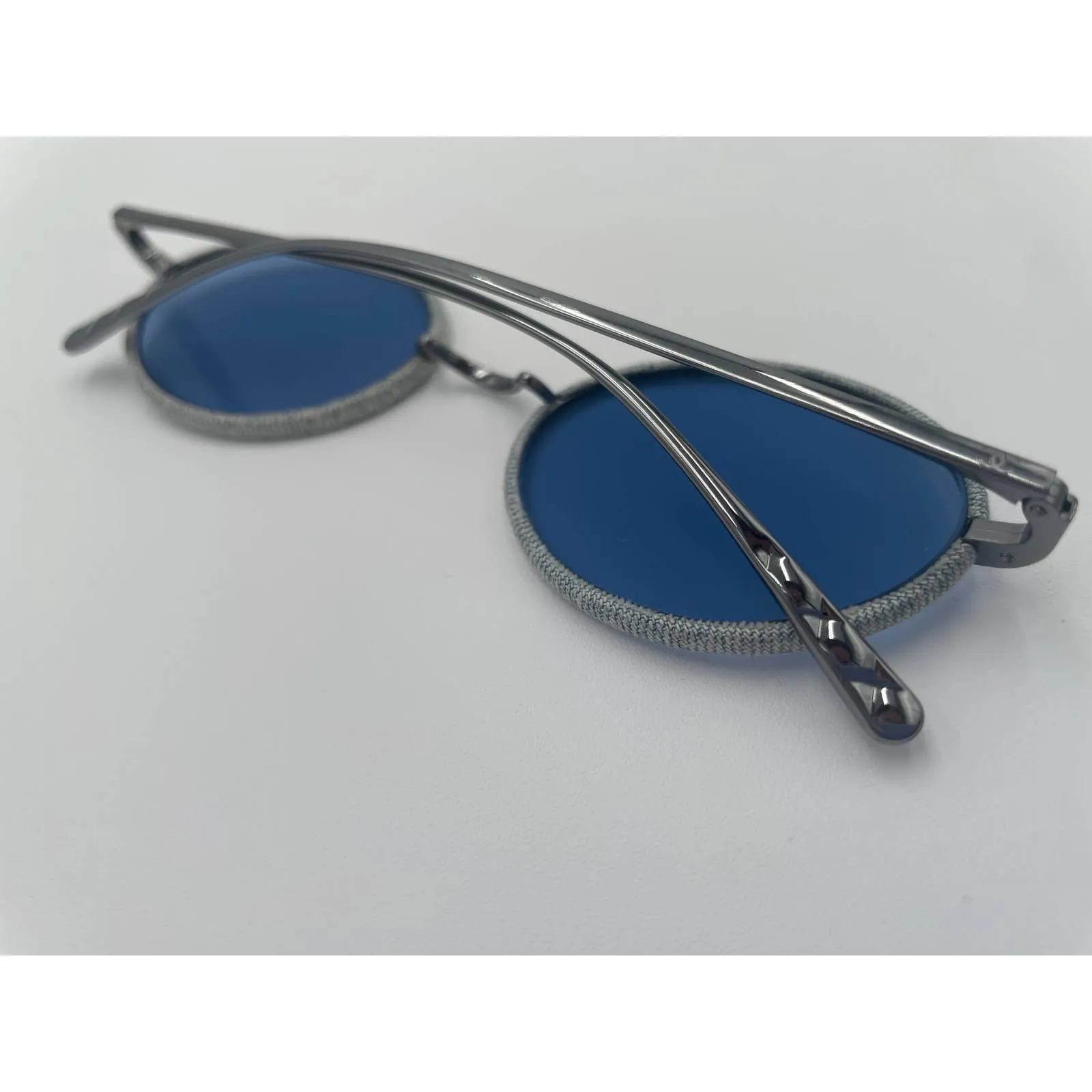 Chanel Metal Denim Oval Sunglasses