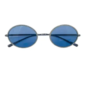 Chanel Metal Denim Oval Sunglasses