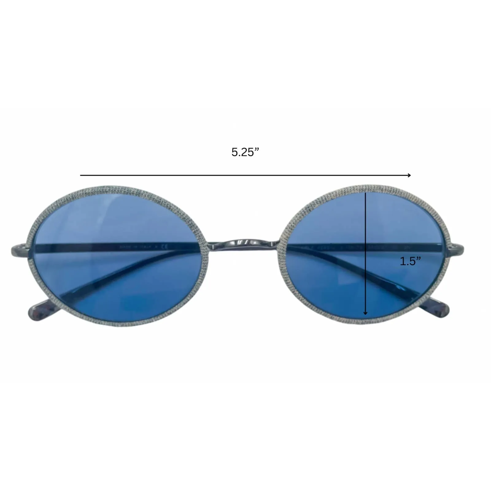 Chanel Metal Denim Oval Sunglasses