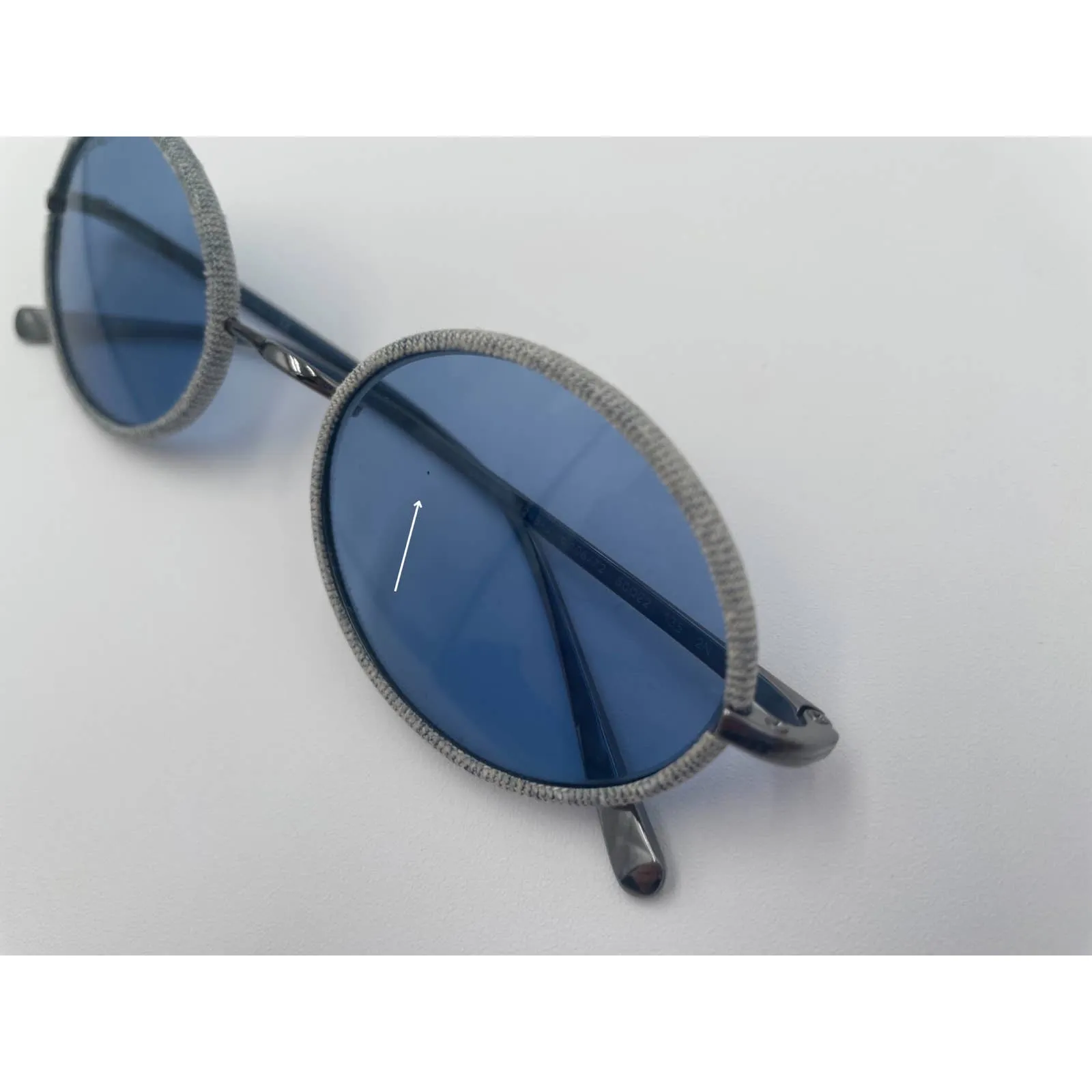 Chanel Metal Denim Oval Sunglasses