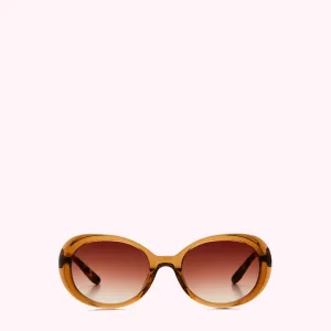 CHOCOLATE TORTOISE SHELL ROUND SUNGLASSES