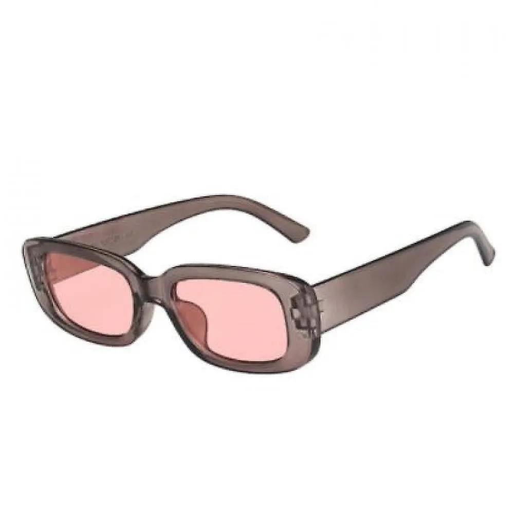 Coffee Fashion Retro Square Sunglasses Unisex