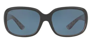 Costa Del Mar Gannet Shiny Black/Hibiscus Frame - Gray 580 Plastic Lens - Polarized Sunglasses