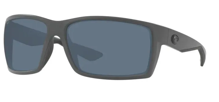 Costa Del Mar Reefton Matte Gray Frame - Gray 580 Plastic Lens - Polarized Sunglasses