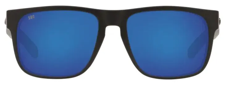 Costa Del Mar Spearo Blackout Frame -  Blue Mirror 580 Glass Lens - Polarized Sunglasses