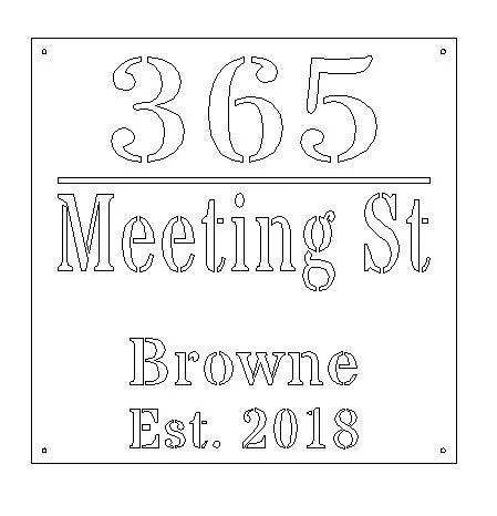 Customized Metal Address Sign 16x16