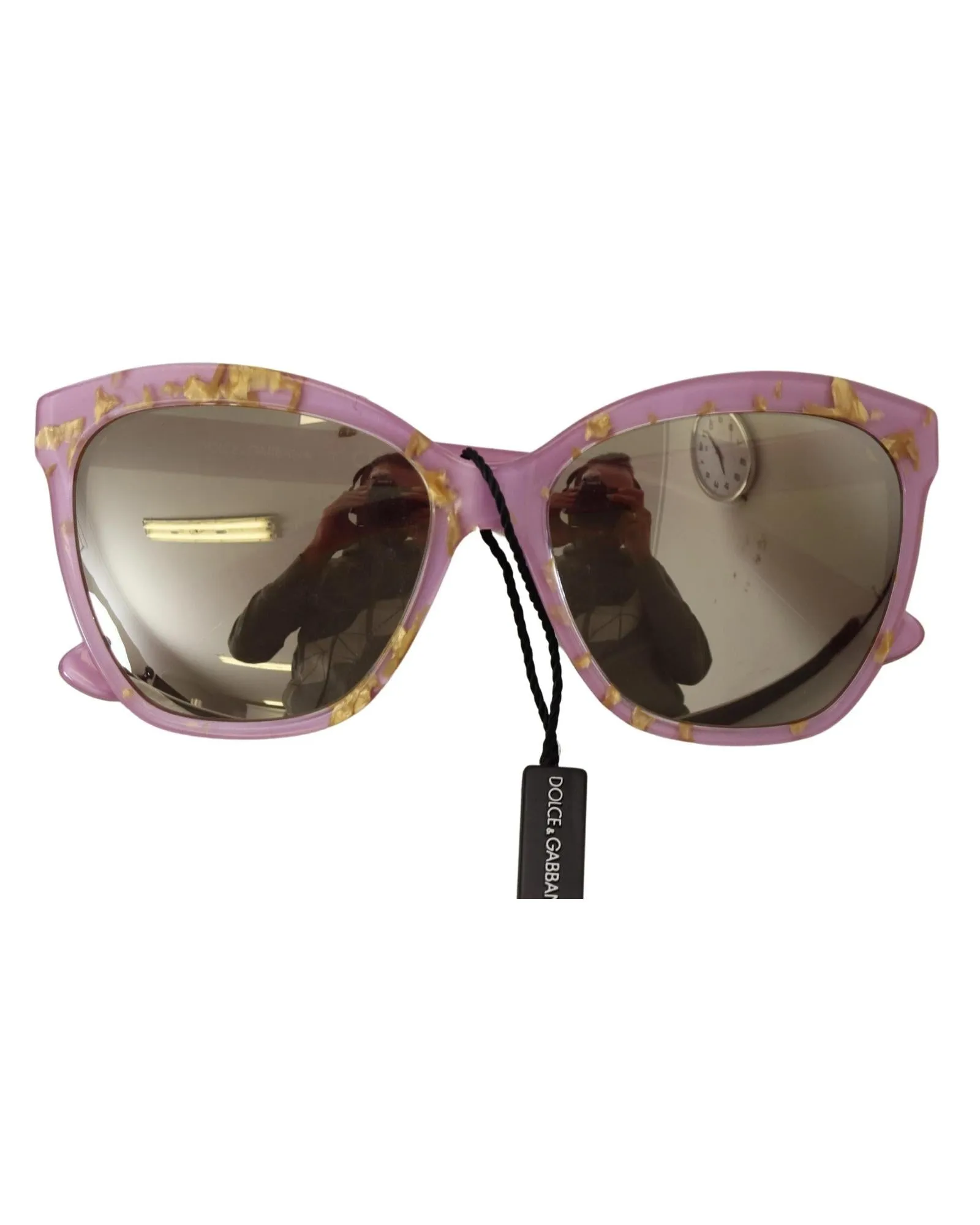 Dolce & Gabbana DG 4294 Cat Eye Sunglasses - Purple with Gold Flakes