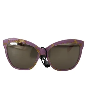 Dolce & Gabbana DG 4294 Cat Eye Sunglasses - Purple with Gold Flakes