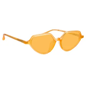 Dries Van Noten Ladies Cat Eye Orange Sunglasses DVN178C9SUN