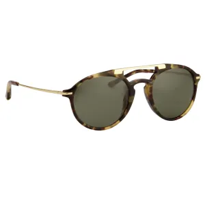 Dries Van Noten Men's Aviator Green Sunglasses DVN59C4SUN