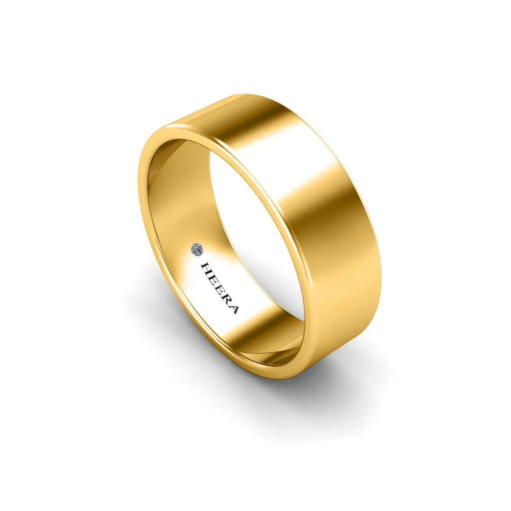 FLAT COURT WEDDING RING IN 6MM WIDTH