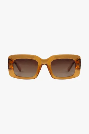 Ida Crystal Orange Brown Sunglasses