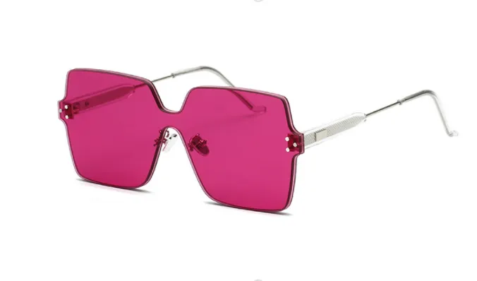 Marine Candy Color Sunglasses in Catwalk Style Rimless Design