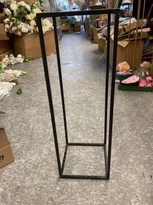 Modern Rectangular Stand Black with surface Geometric 32"