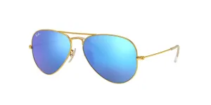 Ray-Ban Aviator Flash Lenses Non-Polarized Sunglasses - Matte Arista/Blue Flash