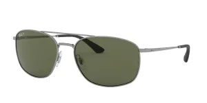 Ray-Ban RB3654 Polarized Sunglasses - Gunmetal/Green