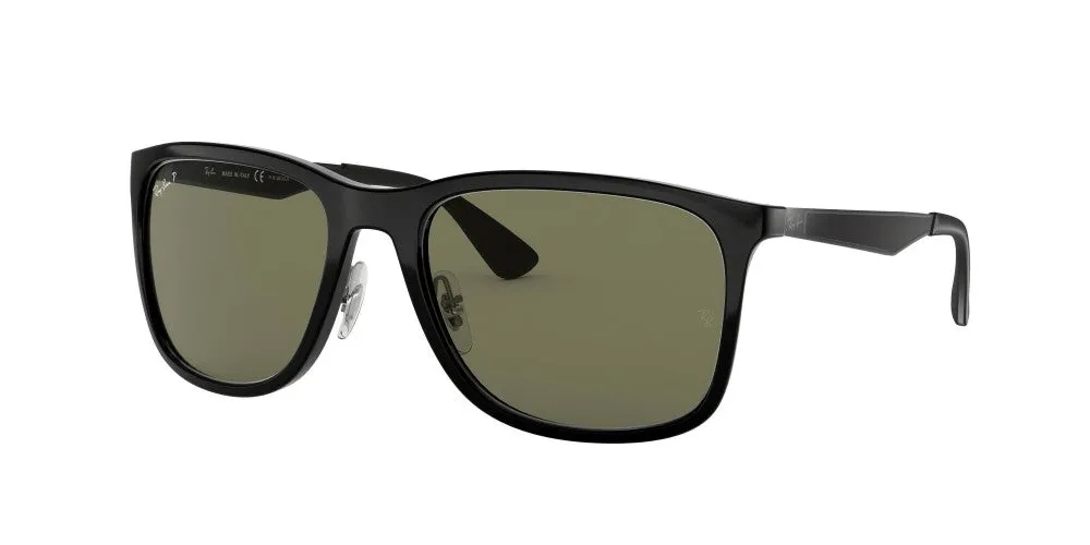 Ray-Ban RB4313 Polarized Sunglasses - Black/Green