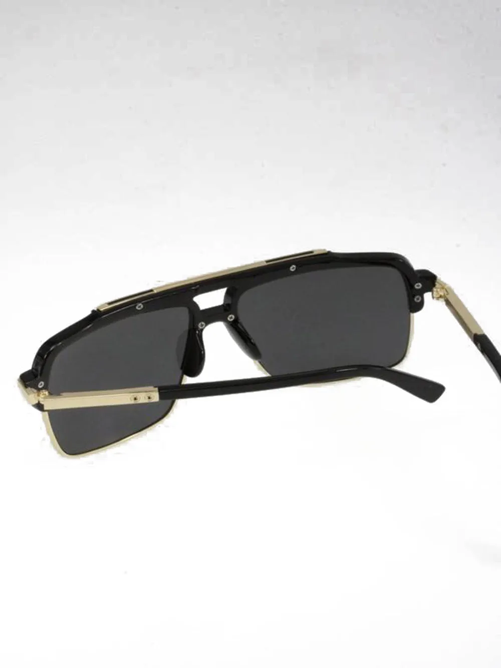 Rectangle Half Frame Sunglasses