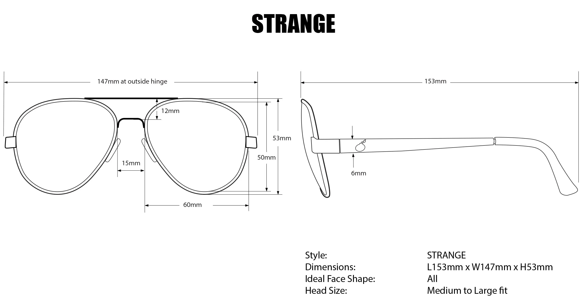 STRANGE - Polarized Silver Mirror